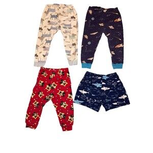 Boys 18-24M PJ Bottoms 4 PCs Bundle GUC Carters & Disney
